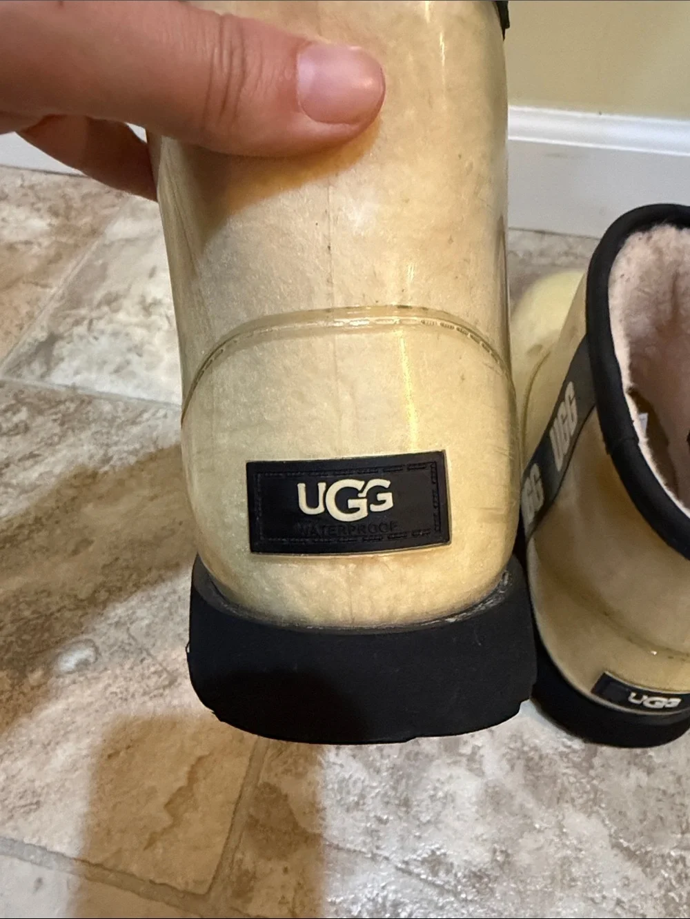 Kids UGG Classic Clear Mini Waterproof Ankle Boots